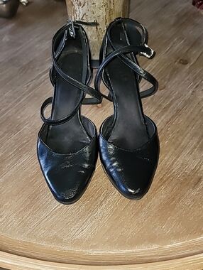 Bloch Black Pointed-Strap Heels Dance Shoes